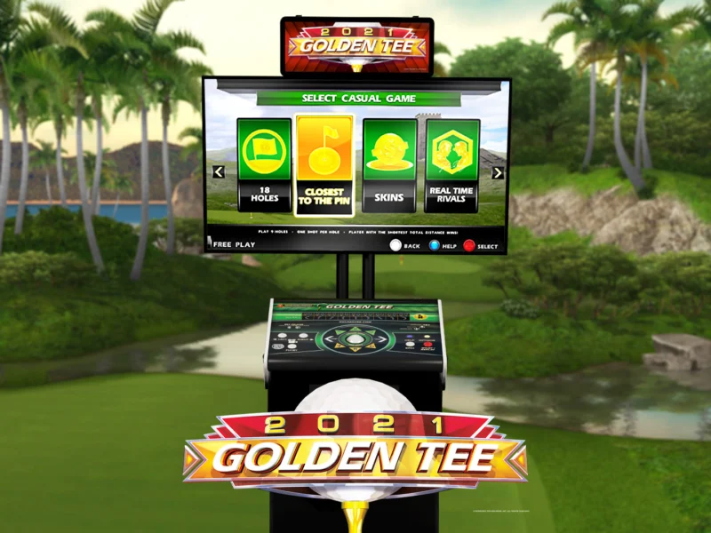 Incredible Technologies Golden Tee 2021 Showpiece Golf Arcade Machine