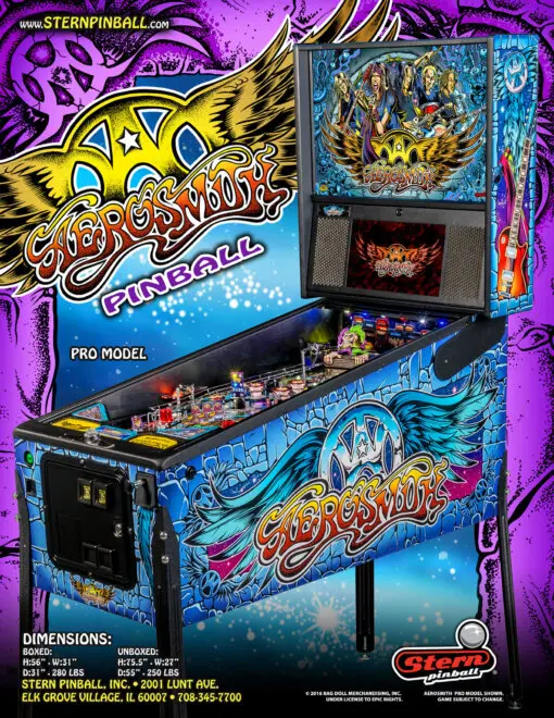 Stern Aerosmith Pro Pinball Machine by Stern pinball machine