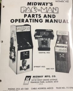 Pac-Man -Midway - Manual - Schematics - Instructions - Book - Used Copy