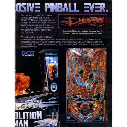 Williams Demolition Man Pinball Machine by Williams pinball machine