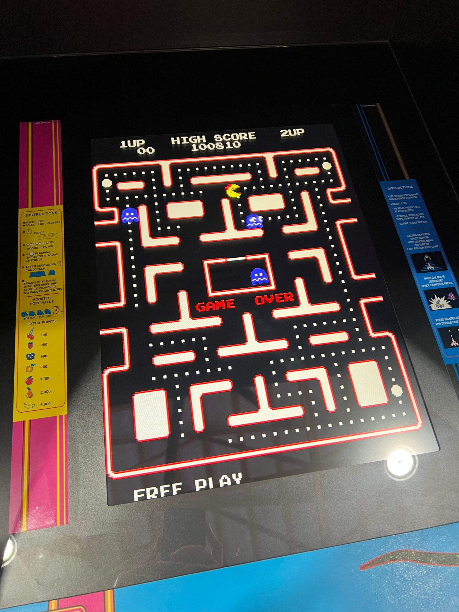 Ms Pac-Man Galaga Reunion Arcade Class of 1981 Game (also plays PAC-MAN) - Original VERY NICE Cabinet - Works 100% Flat Screen BEAUTIFUL GAME!!!
