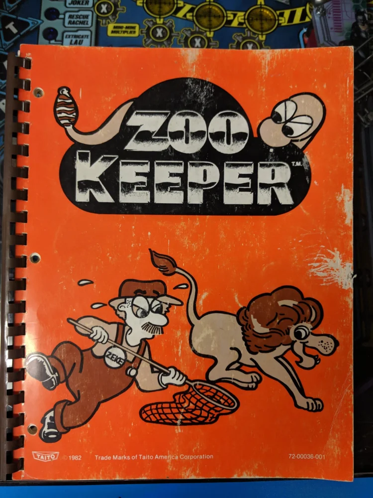 Taito Zoo Keeper- Taito - Manual - Schematics - Instructions - Used Copy