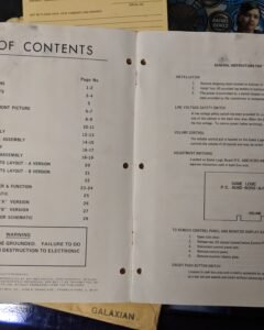 Galaxian- Midway - Manual - Schematics - Instructions - Used Copy