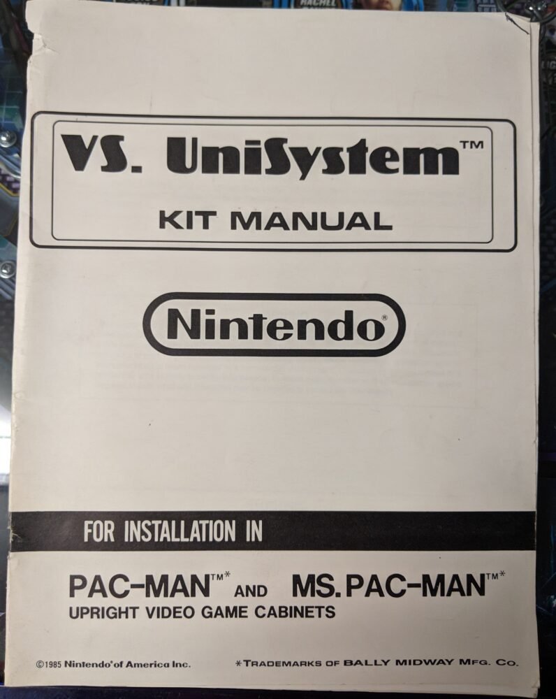 Taito Pac-Man Ms. Pac-Man- Nintendo - Manual - Schematics - Instructions - Used Copy