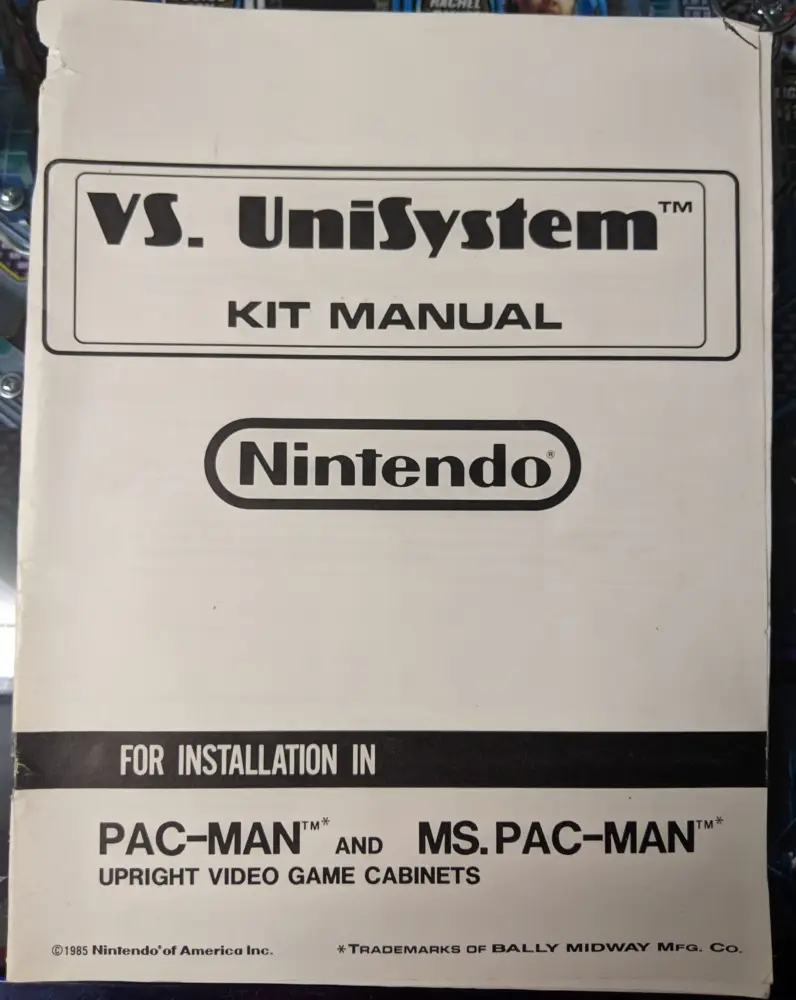 Taito Pac-Man Ms. Pac-Man- Nintendo - Manual - Schematics - Instructions - Used Copy