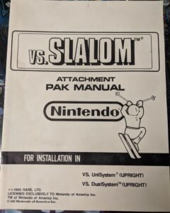 Slalom- Nintendo - Manual - Schematics - Instructions - Used Copy