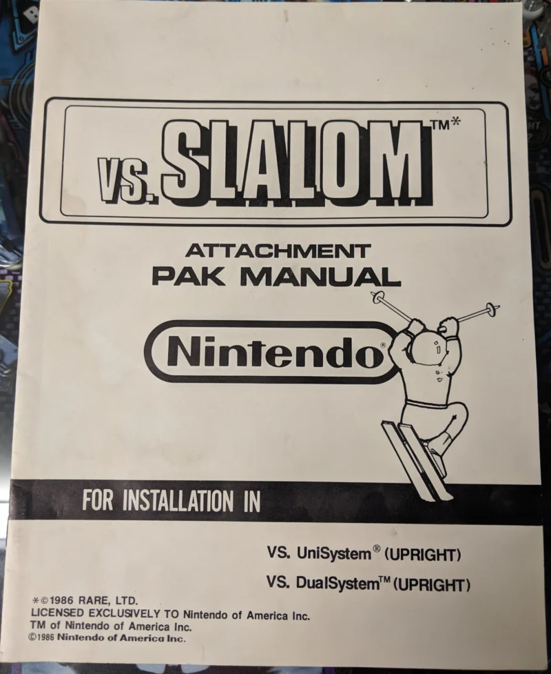 Nintendo Slalom- Nintendo - Manual - Schematics - Instructions - Used Copy
