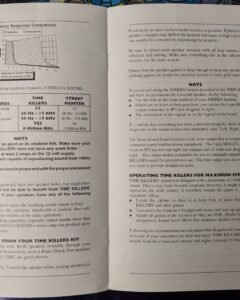 Time Killers - Strata - Manual - Installation Instructions - Used Copy