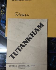Tutankham - Stern - Manual - Schematics - Instructions -Used Copy