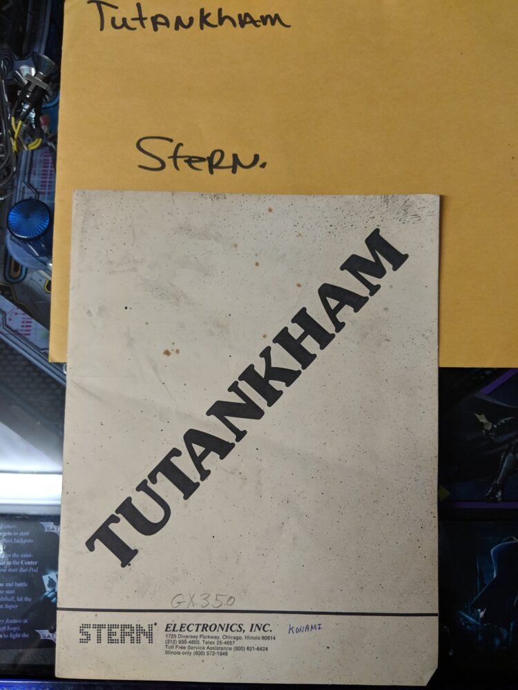 Stern Tutankham - Stern - Manual - Schematics - Instructions -Used Copy