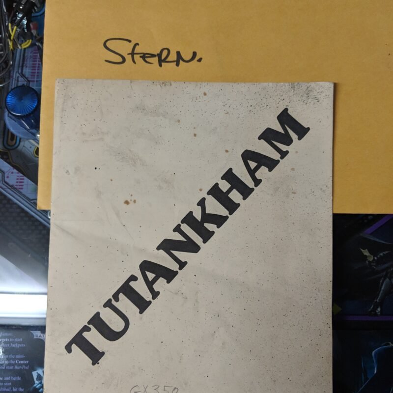 Tutankham - Stern - Manual - Schematics - Instructions -Used Copy