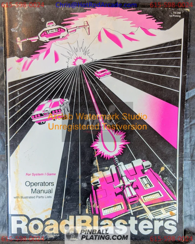 Atari Road Blasters (Copy #2) - Atari - Arcade Manual - Schematics - Instructions - Used Copy
