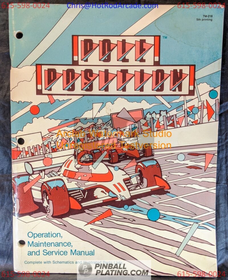 Atari Pole Position - Atari - Arcade Manual - Schematics - Instructions - Used Copy