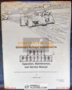 Pole Position - Atari - Arcade Manual - Schematics - Instructions - Used Copy