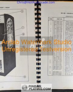 Galaga - Midway - Arcade Manual - Schematics - Instructions - Used Copy