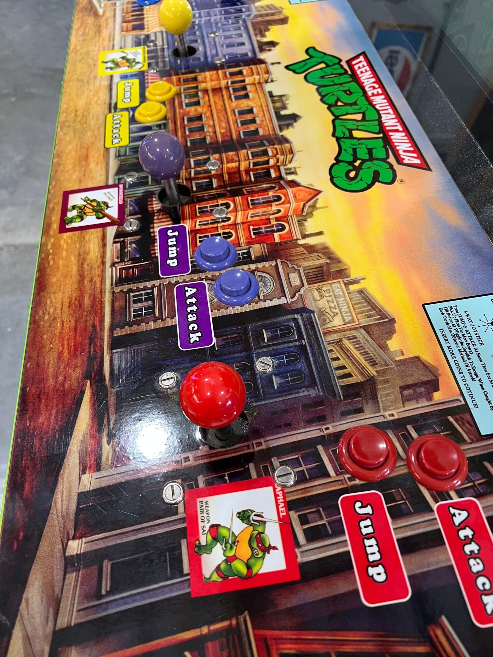 TEENAGE MUTANT NINJA TURTLES - 4 PLAYER - The OG - Konami Arcade Game! ORIGINAL! Good Looking Arcade Cabinet - TMNT- TNT - Working Great!
