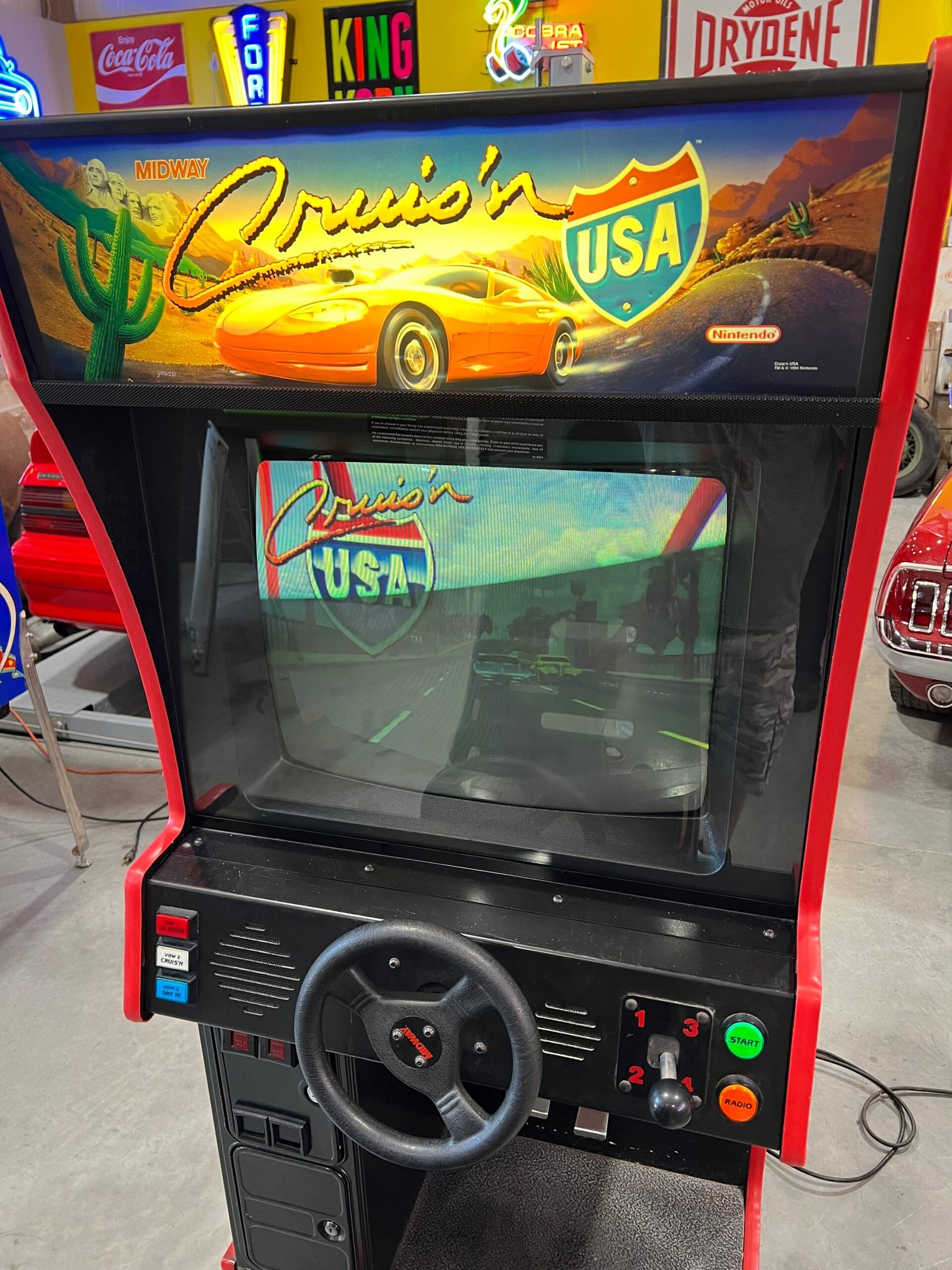 Midway Crusin' USA Midway Nintendo Sit-Down Arcade Game - THE ORIGINAL - Works 100% - THE ONE YOU REMEMBER!