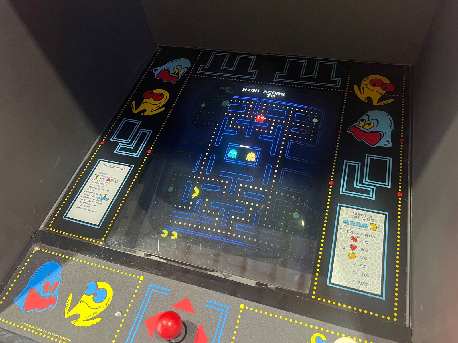 Pac-Man Arcade Game - Original Game - Works 100% Used PACMAN