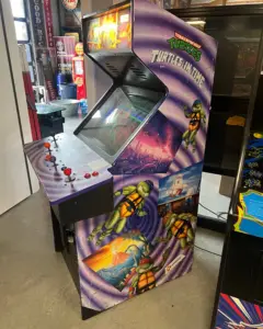Teenage Mutant Ninja Turtles - TURTLES IN TIME 4 PLAYER Konami Arcade Game! ORIGINAL! Good Looking Arcade Cabinet - TMNT- TNT - Working Great!