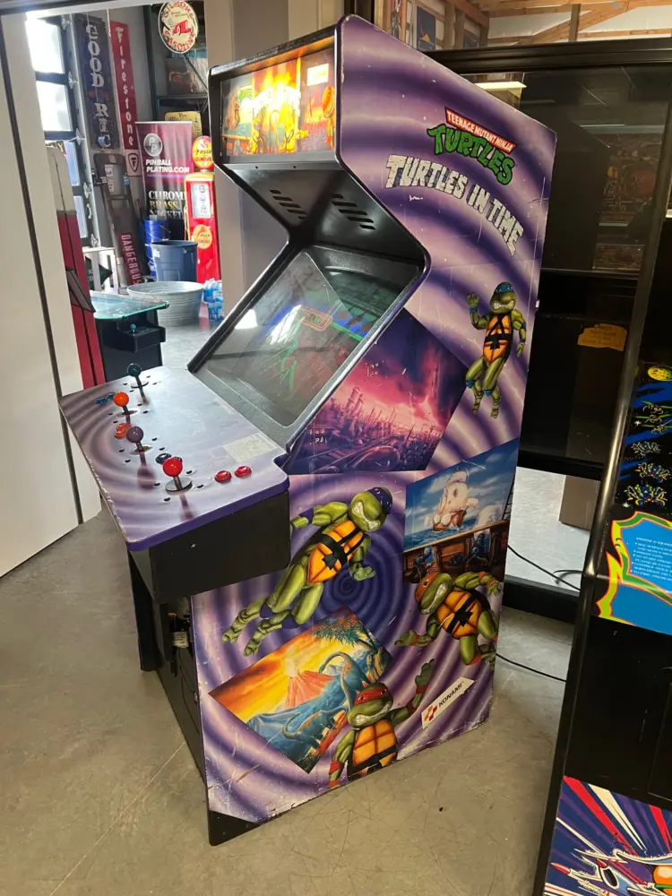 Konami Teenage Mutant Ninja Turtles: Turtles in Time 4-Player Arcade Machine by Konami - Used Original Cabinet