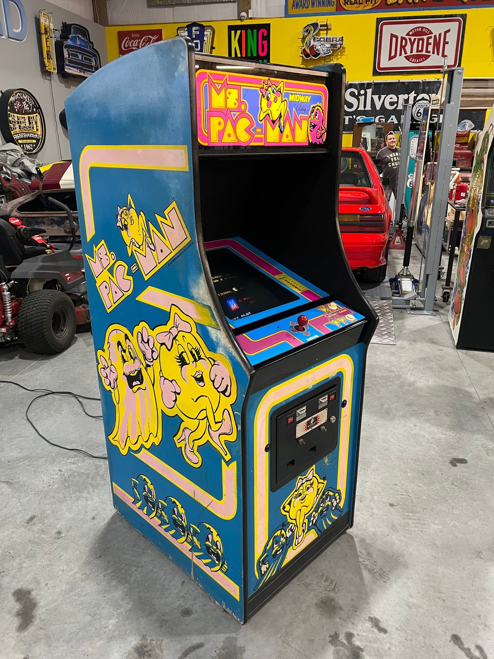 Nintendo Original Ms Pac-Man Arcade Game Speed Chip - Nice Original Ms PacMan Cabinet - Works 100%