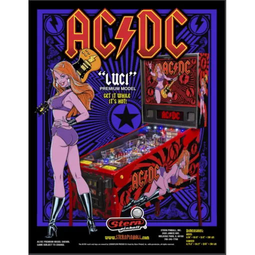 Stern AC/DC Luci Premium Pinball Machine by Stern pinball machine