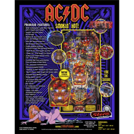Stern AC/DC Luci Premium Pinball Machine by Stern pinball machine
