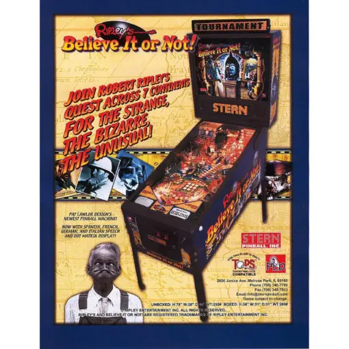Stern Ripley’s Believe It or Not! Pinball Machine by Stern pinball machine