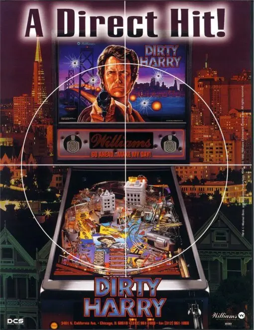 Williams Dirty Harry Pinball Machine by Williams pinball machine