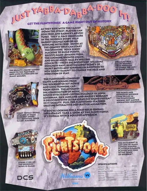 Williams Flintstones Pinball Machine by Williams pinball machine