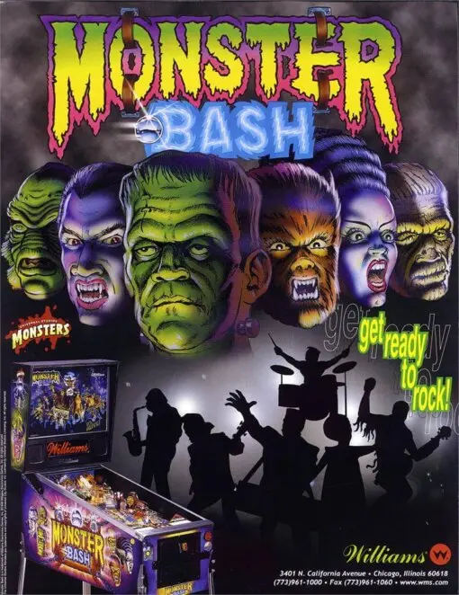 Williams Monster Bash Pinball Machine by Williams pinball machine