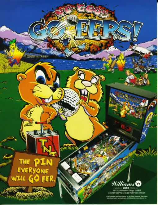 Williams No Good Gofers Pinball Machine by Williams pinball machine
