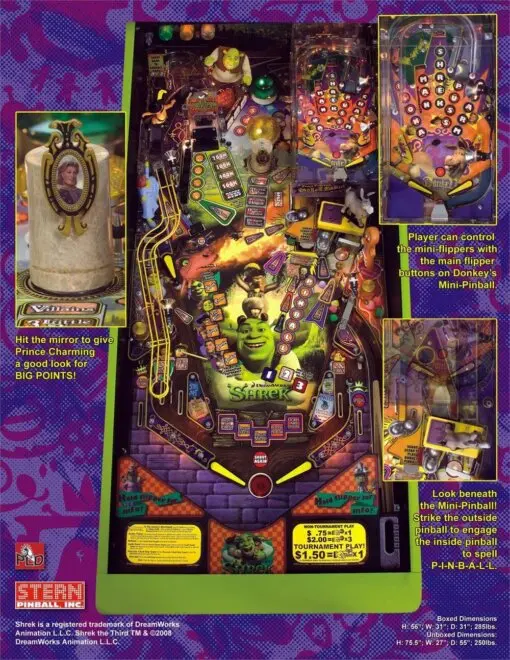 Stern Shrek Pinball Machine by Stern pinball machine