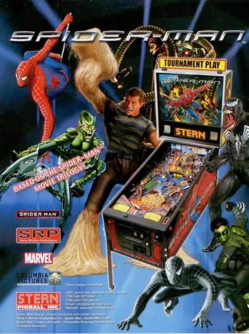 Stern Spider-man Pinball Machine by Stern pinball machine