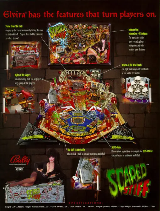 Bally Scared Stiff Pinball Machine by Bally pinball machine