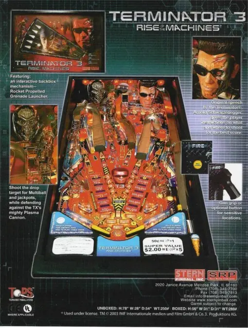 Stern Terminator 3 Pinball Machine by Stern pinball machine