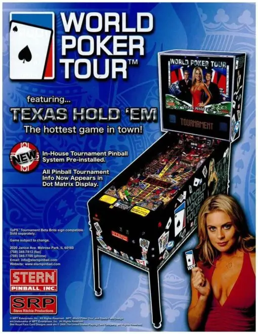 Stern World Poker Tour Pinball Machine by Stern pinball machine