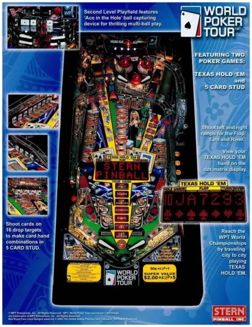 Stern World Poker Tour Pinball Machine by Stern pinball machine
