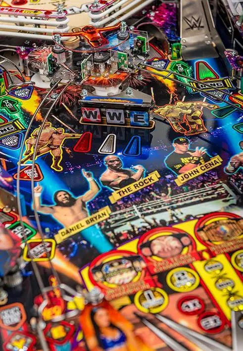 Stern WWE Wrestlemania Pro Pinball Machine by Stern pinball machine
