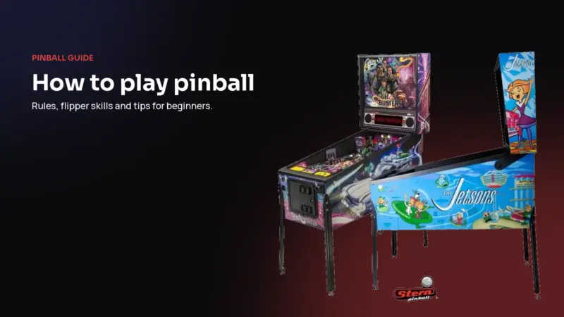 Ghostbusters and Jetsons pinball machines with the title How to play pinball